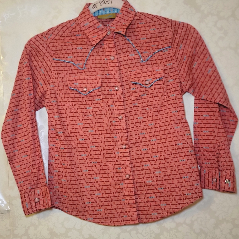 Wrangler Pink and Blue Patterned Shirt
